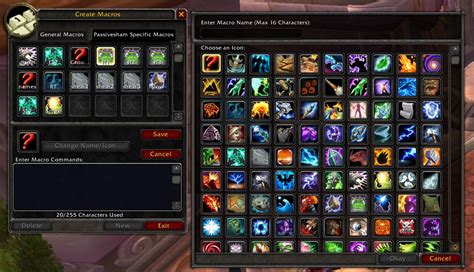 Macros for Arena PvP .